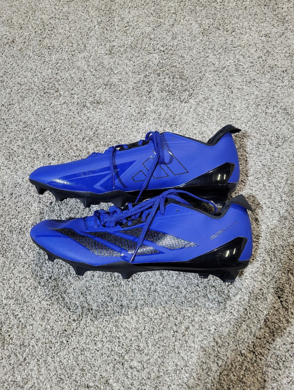 Adidas Mens Size 16 Adizero Electric Blue/Black Football Cleats JH8745 NEW
